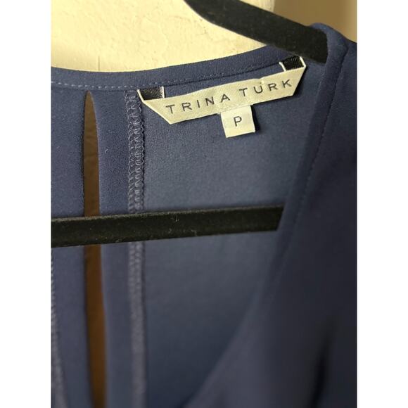 Trina Turk Banning Sleeveless Tank Top ZIP front size Small Petite - Picture 3 of 6